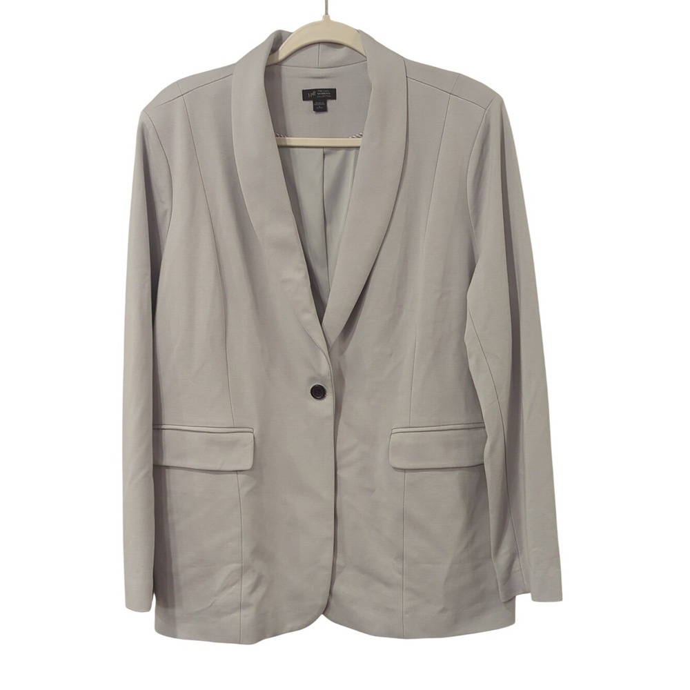 J Jill Blazer Ponte Knit Gray size Large Petite